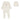 Lilette Graphic doll cream footie set