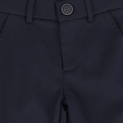 Fitted wool navy dress pants by Bamboo