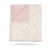 Crushed mauve frost lux fur blanket by Peluche