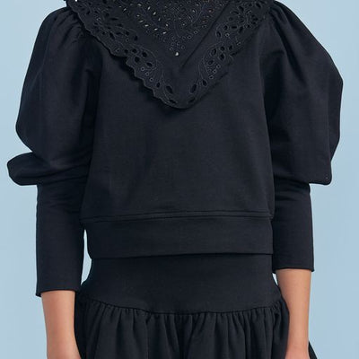 Cut out embroidered sweat top by Petite Pink