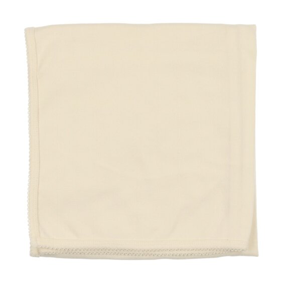 Vine cream pointelle blanket by Lilette