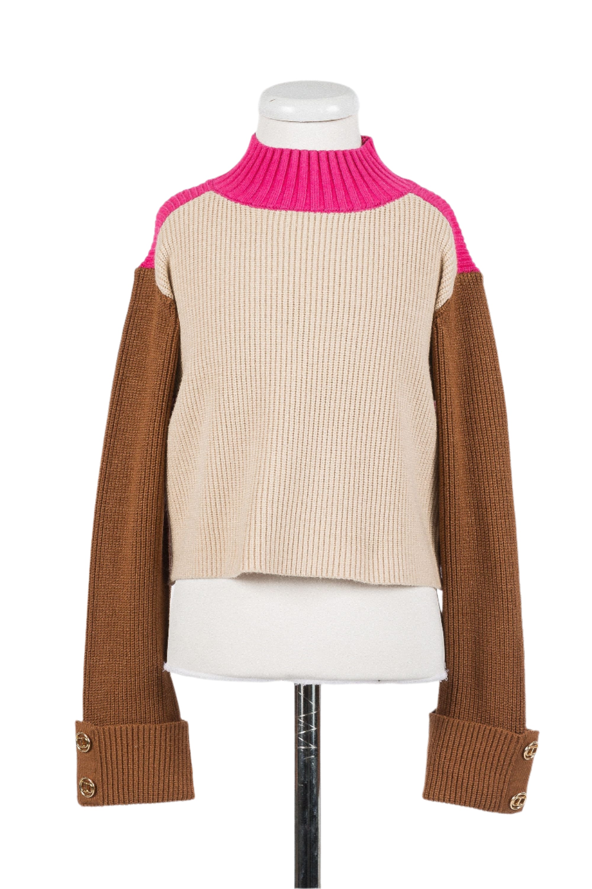 Twinset Color block turtleneck