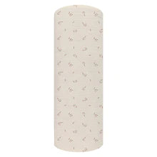 Floral printed ivory muslin swaddle by Ely's & Co
