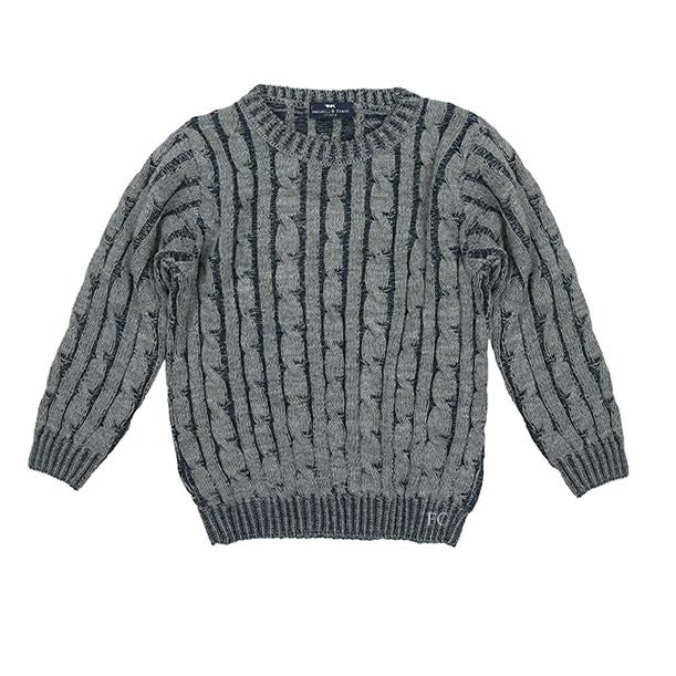 Cable Grigio Roya Sweater by Manuell & Frank