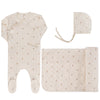 Floral grid ivory/pink 3 pc set by Ely's & Co