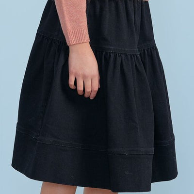 Dark denim a-line skirt by Petite Pink