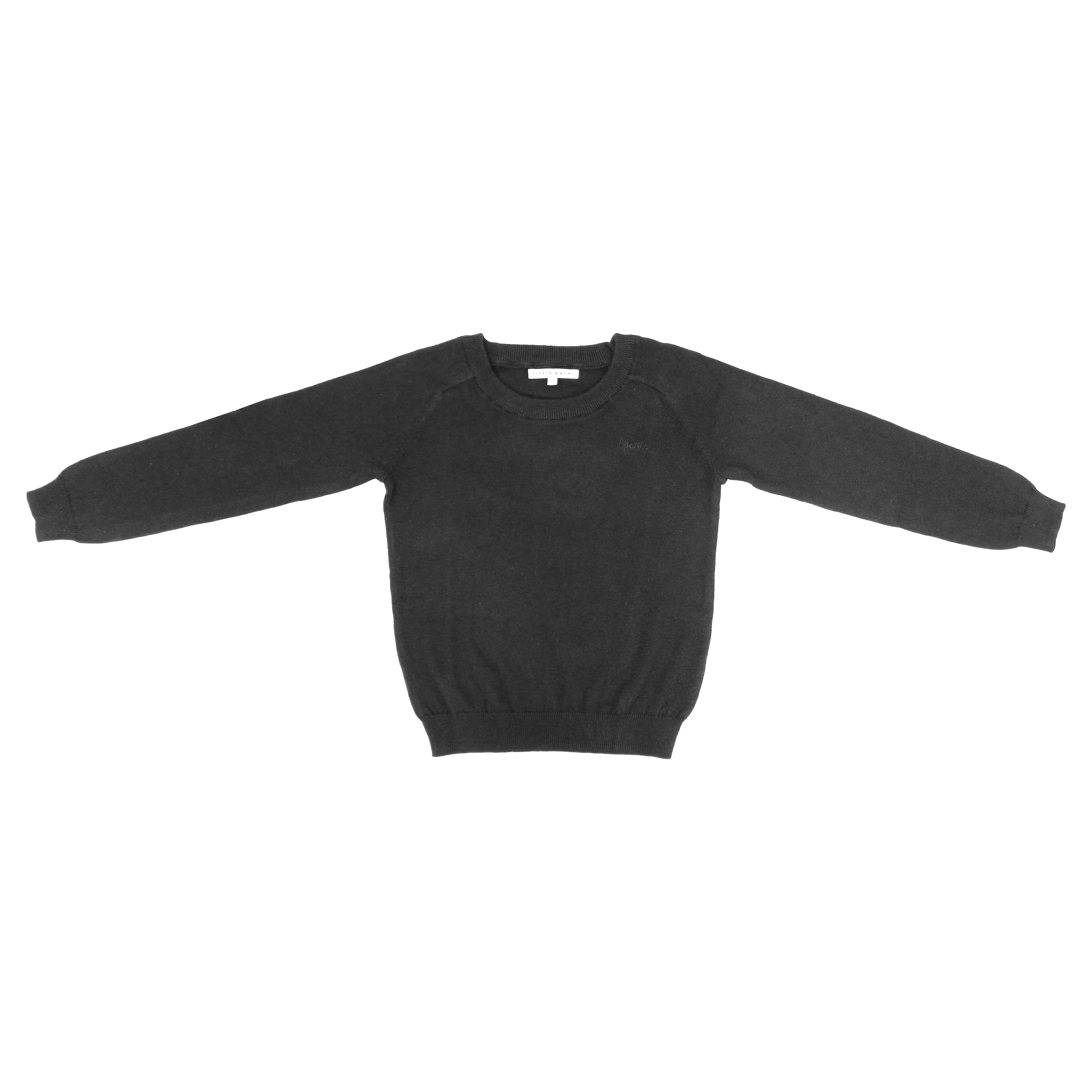 Elbow patch black sweater by Little Parni