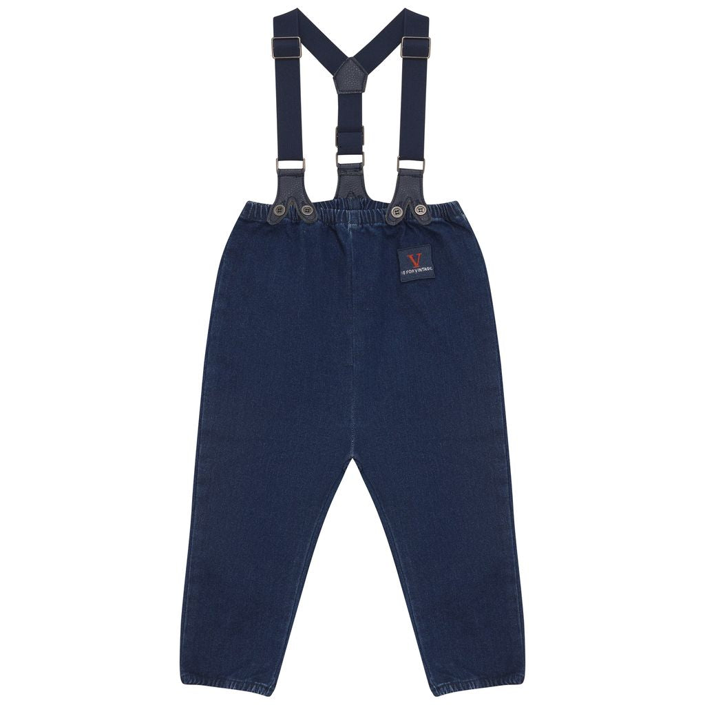 Calla Lili Ralph denim suspender overalls