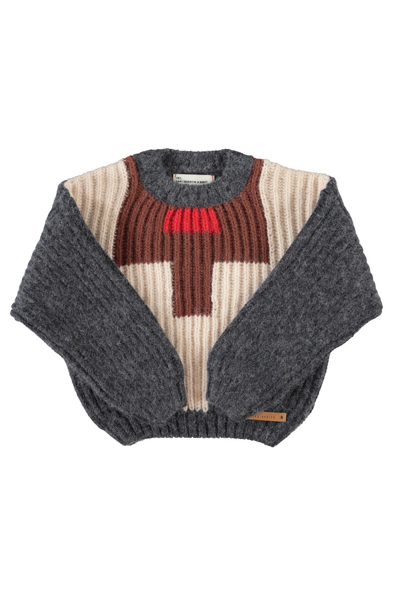 Piupiuchick Geometric multi knit sweater