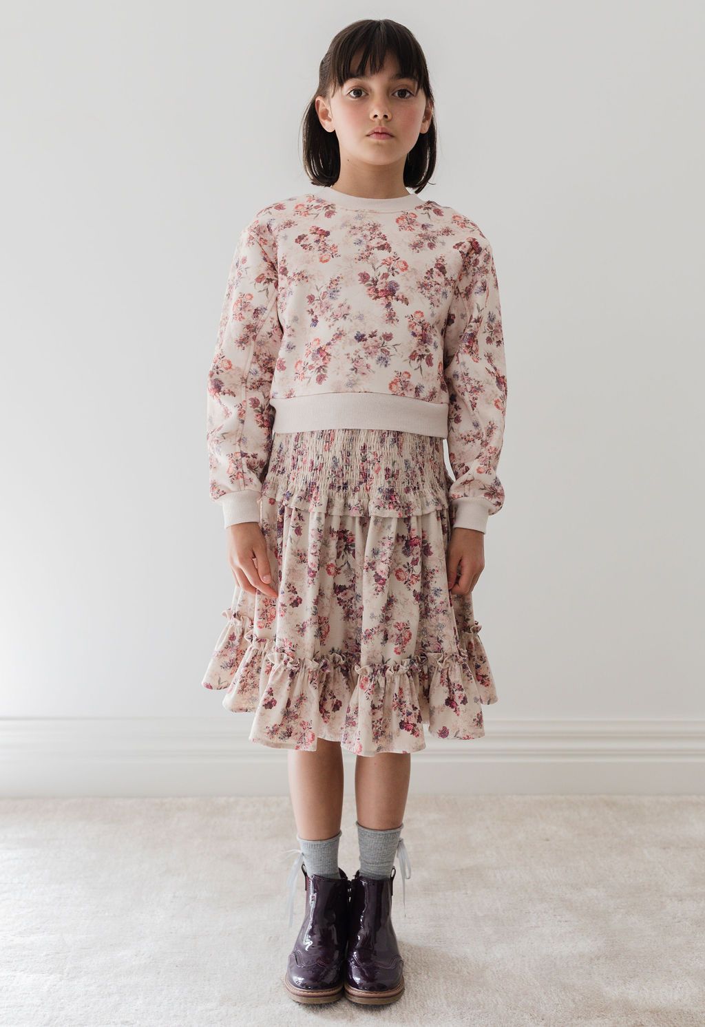 Steph Antique floral print sweat top