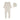 Lilette Embroidered collar cream/pink footie set