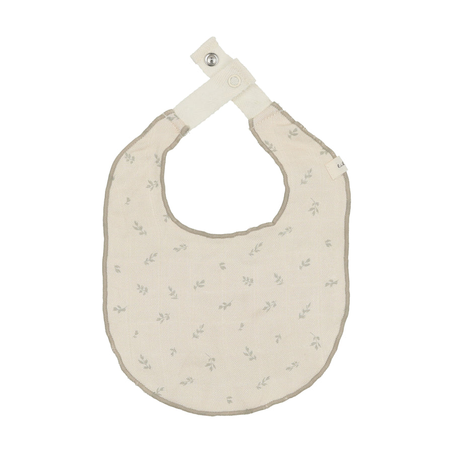 Sage twig cream bib by Lilette