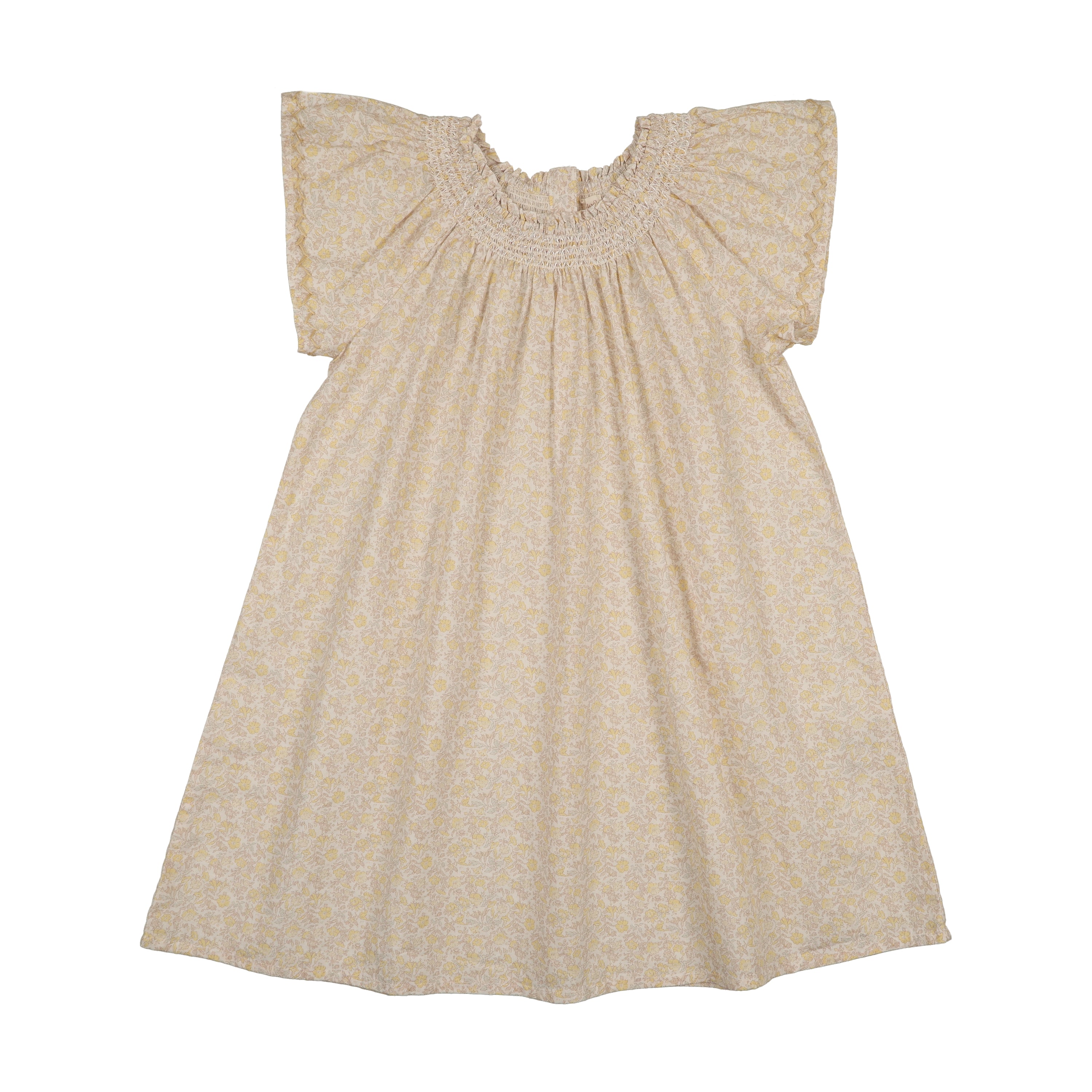 Lil Legs Sunny blossoms yellow flutter dress - Flying Colors