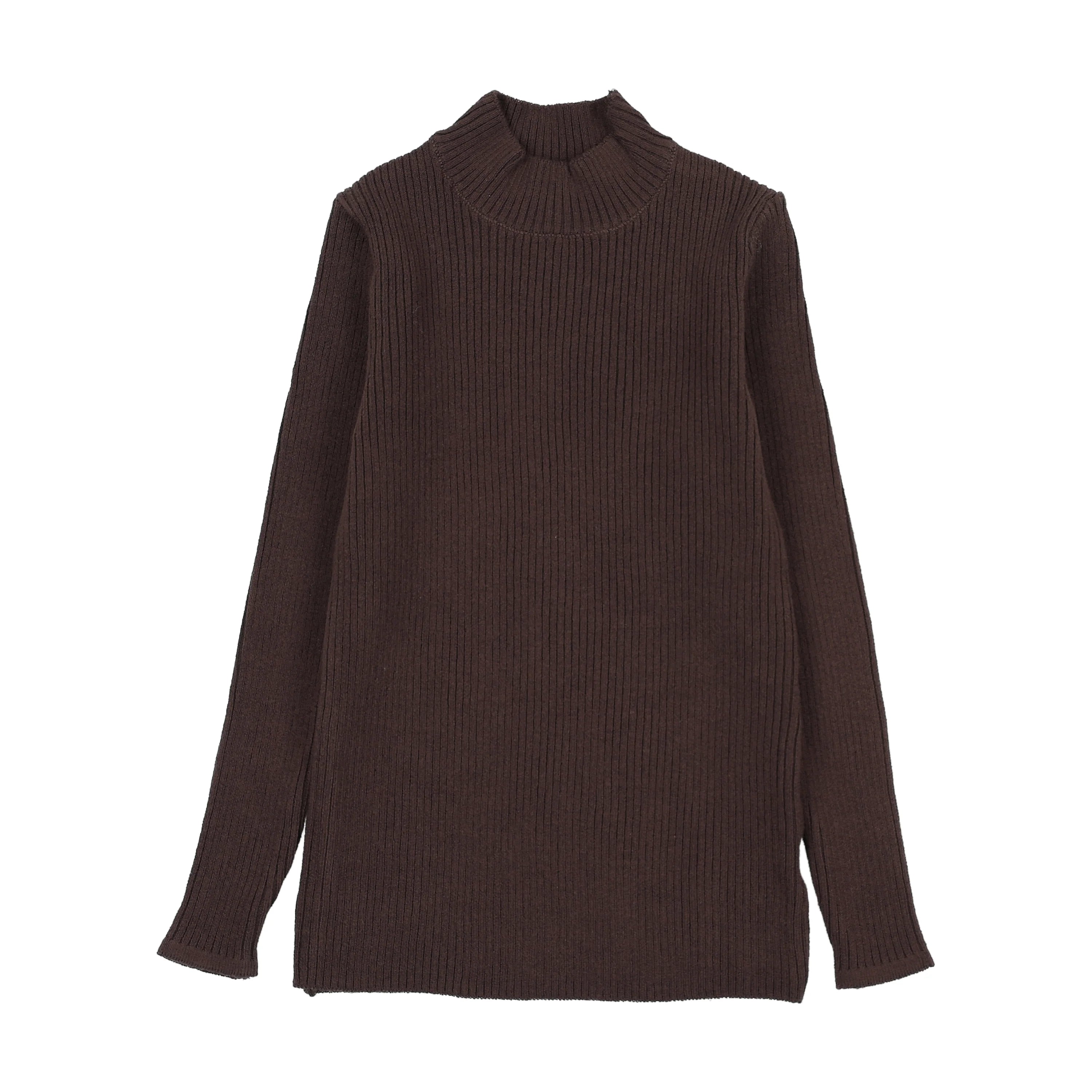 Lil Legs Knit brown mock neck