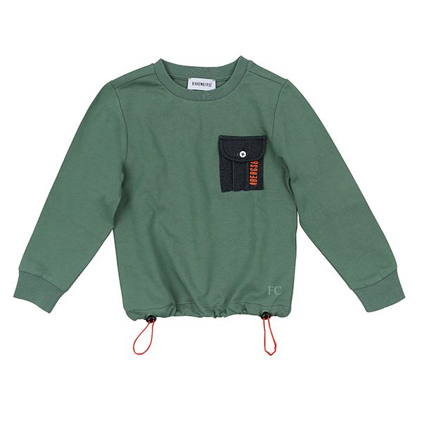 Denim Pocket Bungee sweatshirt by Bikkembergs
