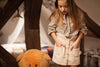 Corduroy beige skirt by Louis Louise