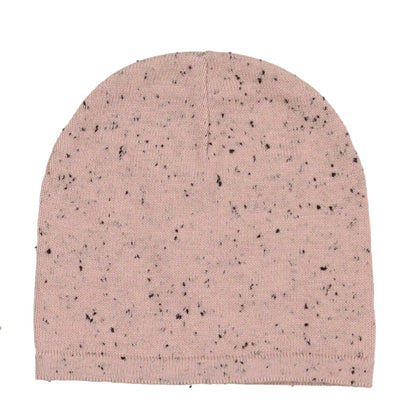 Flecked collar pale mauve footie + beanie by Noovel