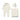 Powder blue embroidered cream 3 pc set by Mema Knits