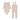 Mema Knits Embroidered collar blush onesie & overall