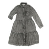 Button down grey denim collared dress by Porter