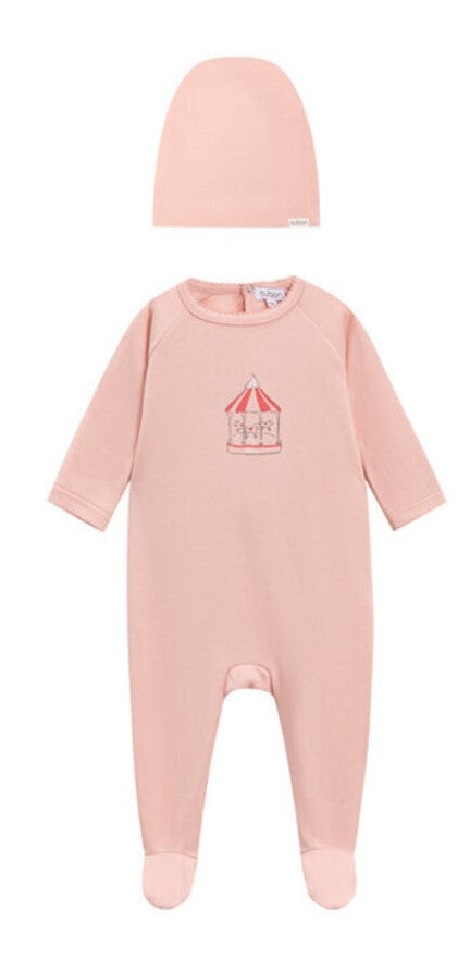Oubon Carasoul Footie & Hat - Pink Oubon Carasoul Footie & Hat - Pink
