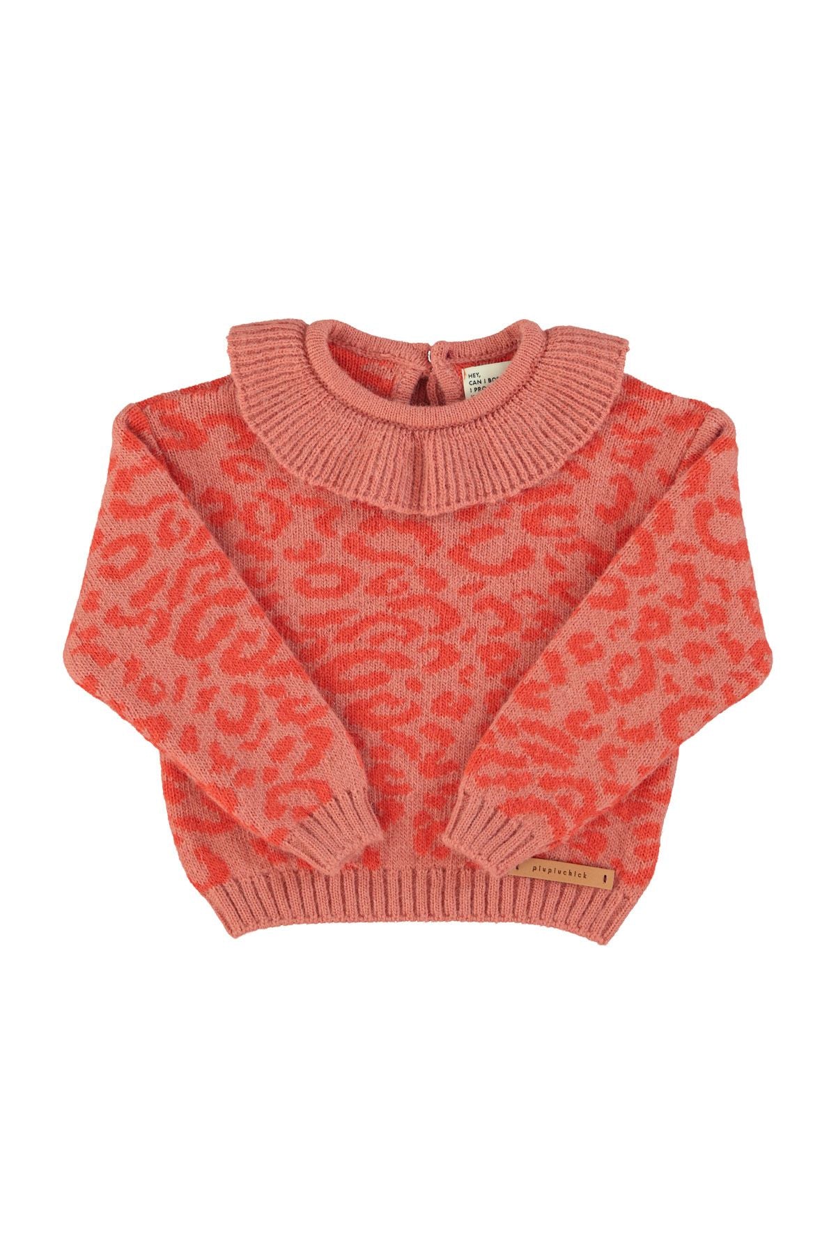 Piupiuchick Knitted animal print sweater set