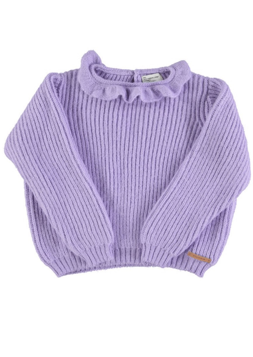 Lilac collar knitted sweater by Piupiuchick
