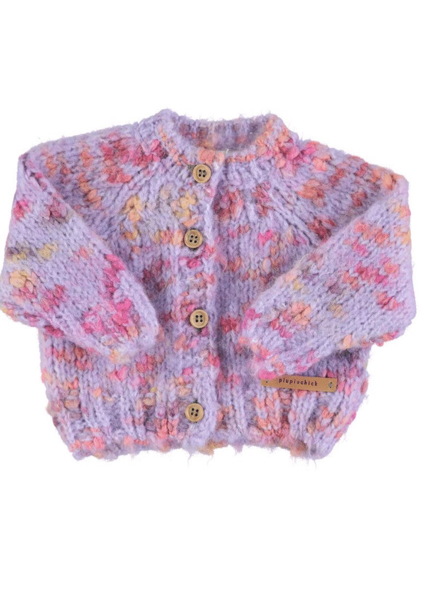 Multicolor lilac knitted sweater by Piupiuchick