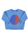 Circle print blue sweatshirt by Piupiuchick