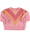 Triangle print pink sweatshirt by Piupiuchick