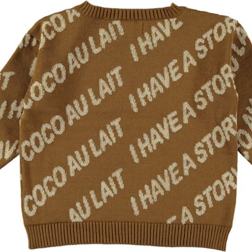 Argan oil knitted printed sweater by Coco Au Lait