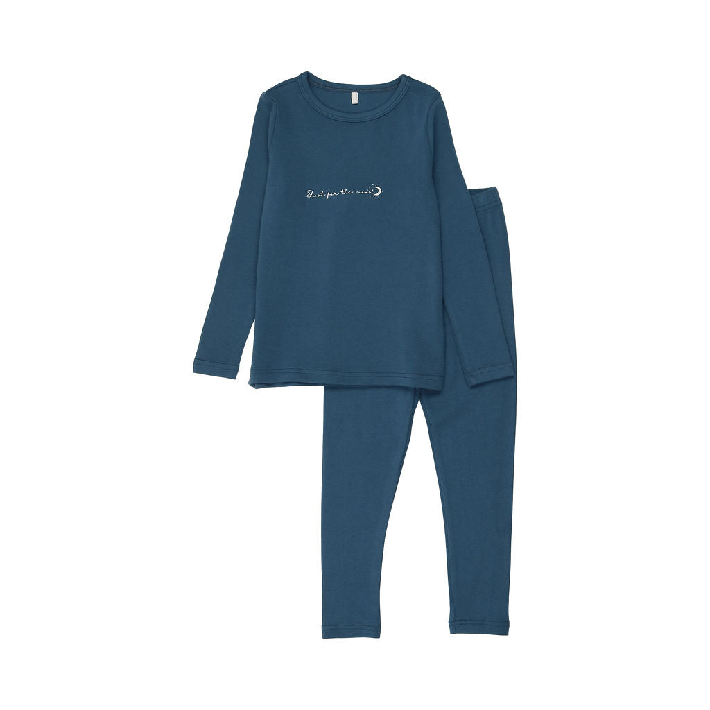 Pouf Shoot For the Moon Royal Blue Pajamas