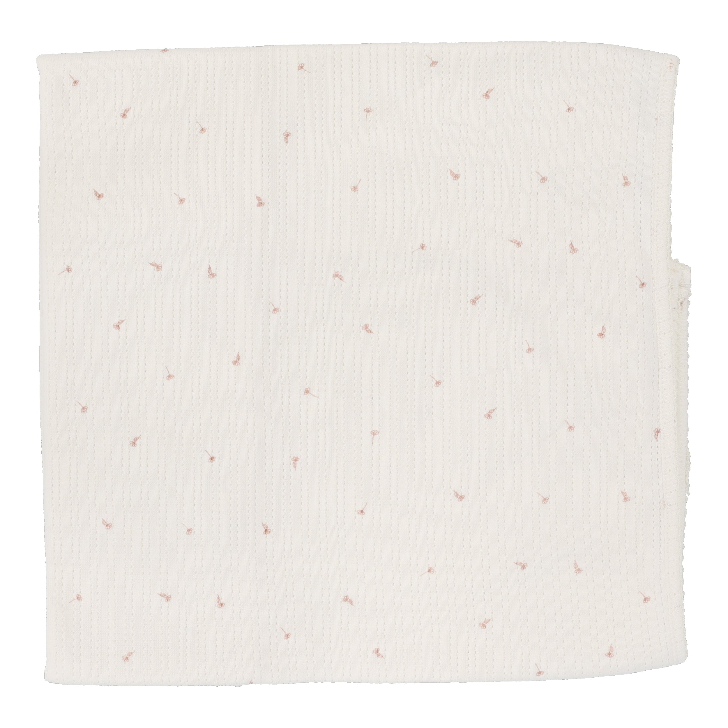 Pointelle printed floral blanket by Lilette