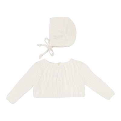 Chunky knit white shrug by Lilette