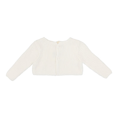 Chunky knit white shrug by Lilette