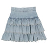 Embroidered chambray layer skirt by Petite Pink
