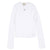 White ribbed knit sweater by Twinset