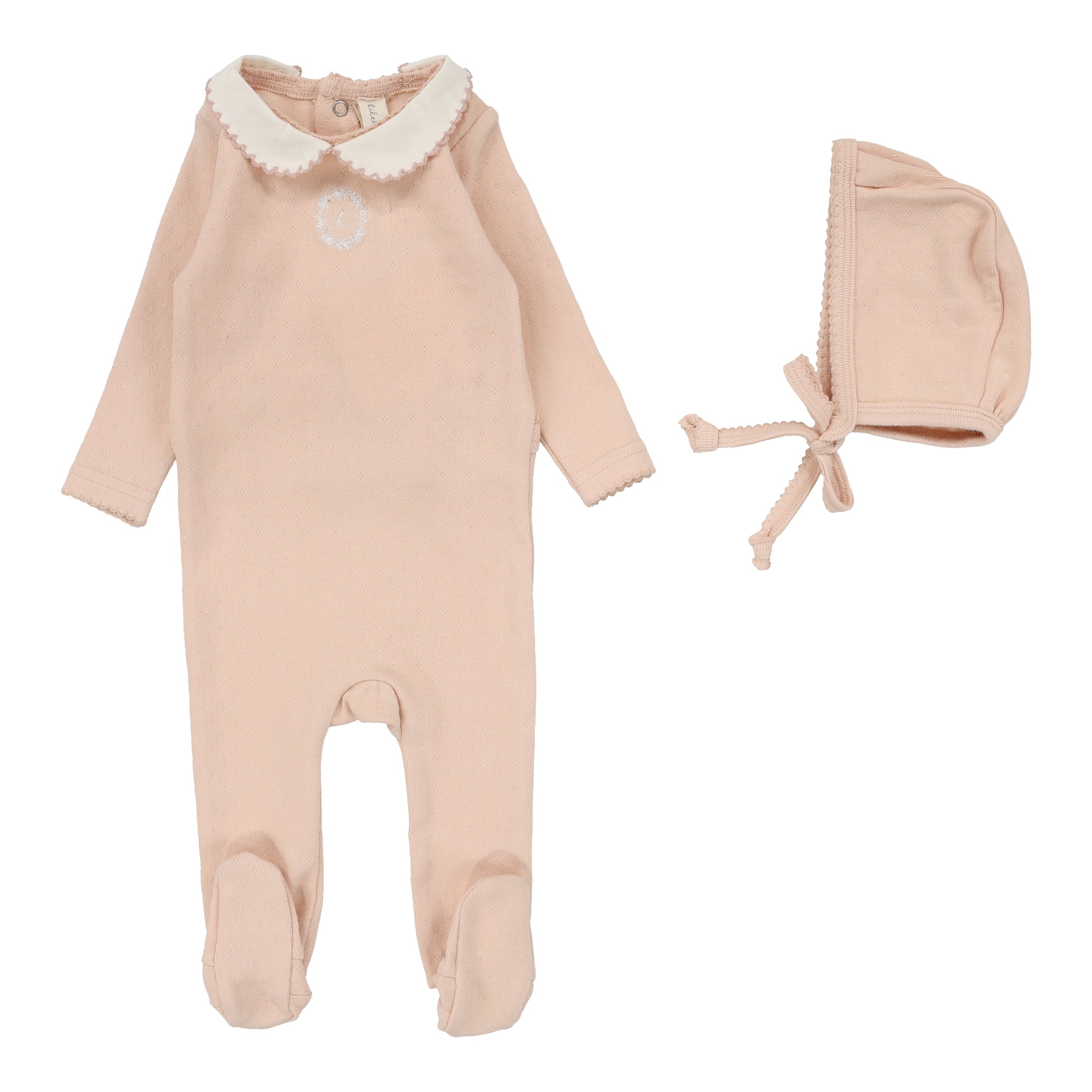 Lilette Emblem dusty pink footie set