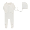 Star pointelle ivory footie + bonnet by Ely's & Co