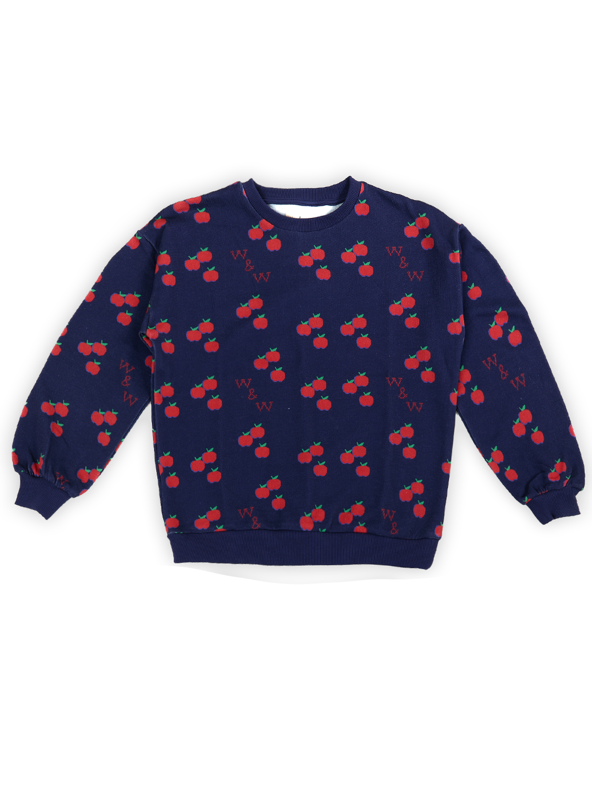 Wander & Wonder Apple navy sweatshirt