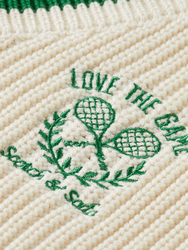 Chest embroidery v-neck pullover by Scotch & Soda