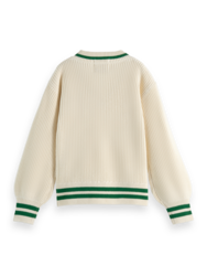 Chest embroidery v-neck pullover by Scotch & Soda