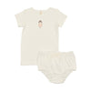 Embroidered white doll bloomer set by Lilette