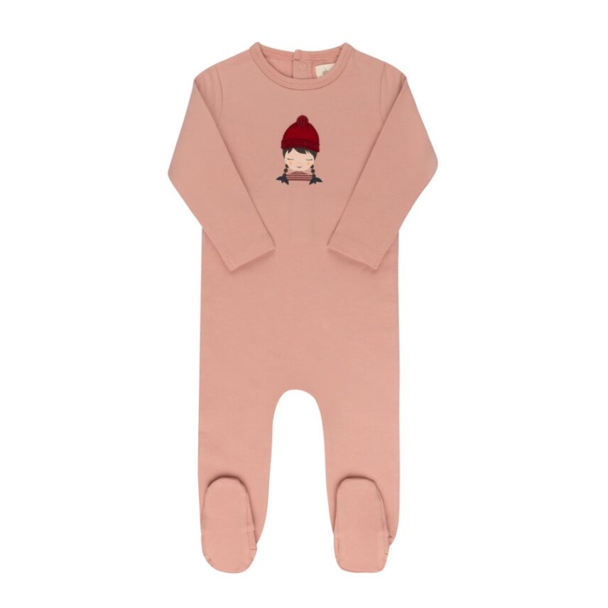 Ely's & Co Autumn kids pink footie