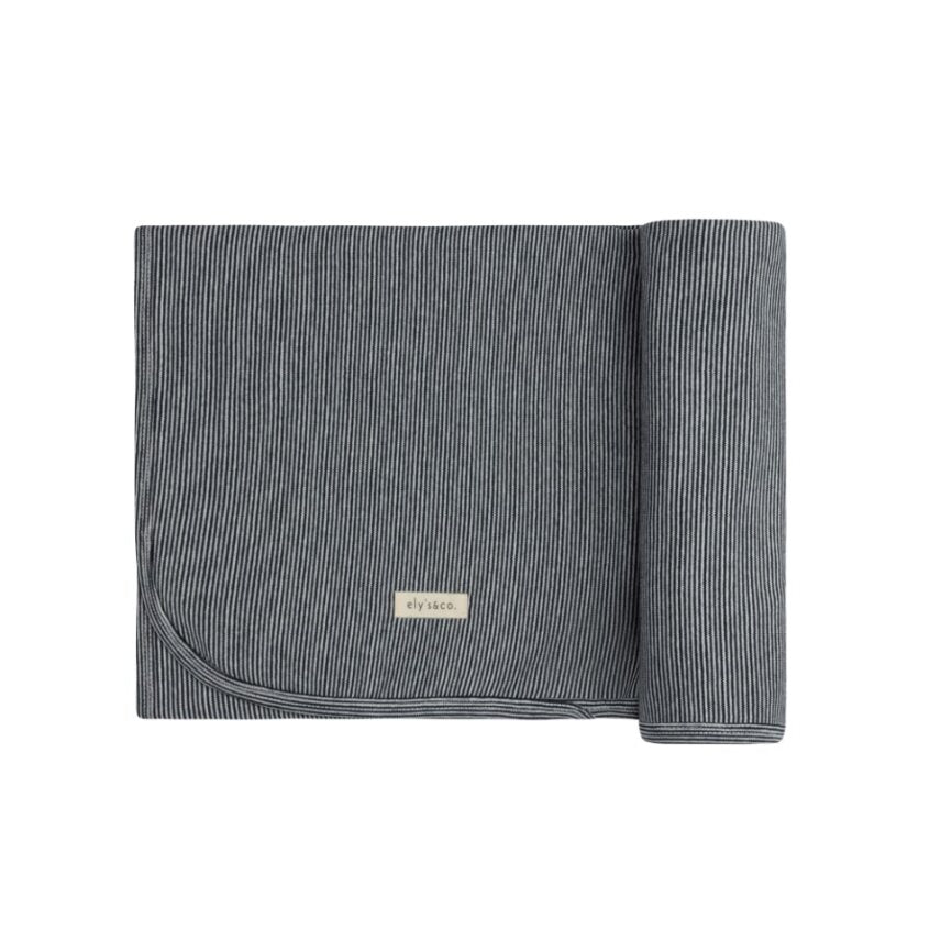 Ely's & Co Autumn kids ivory/blue blanket