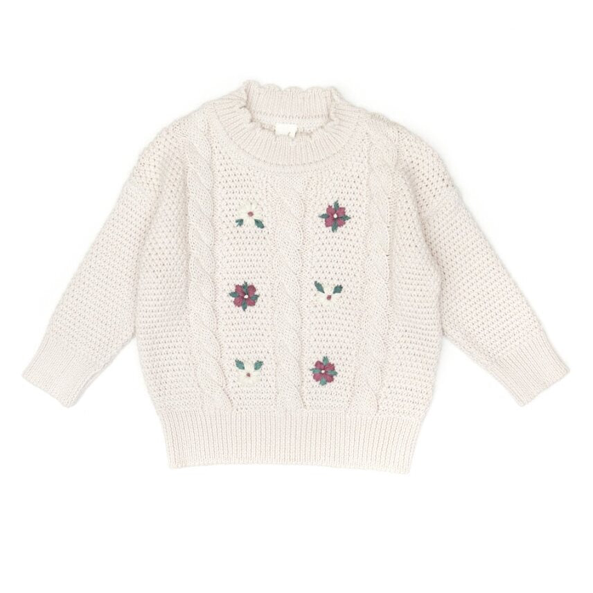 Tun Tun Embroidered orchid ice sweater + legging