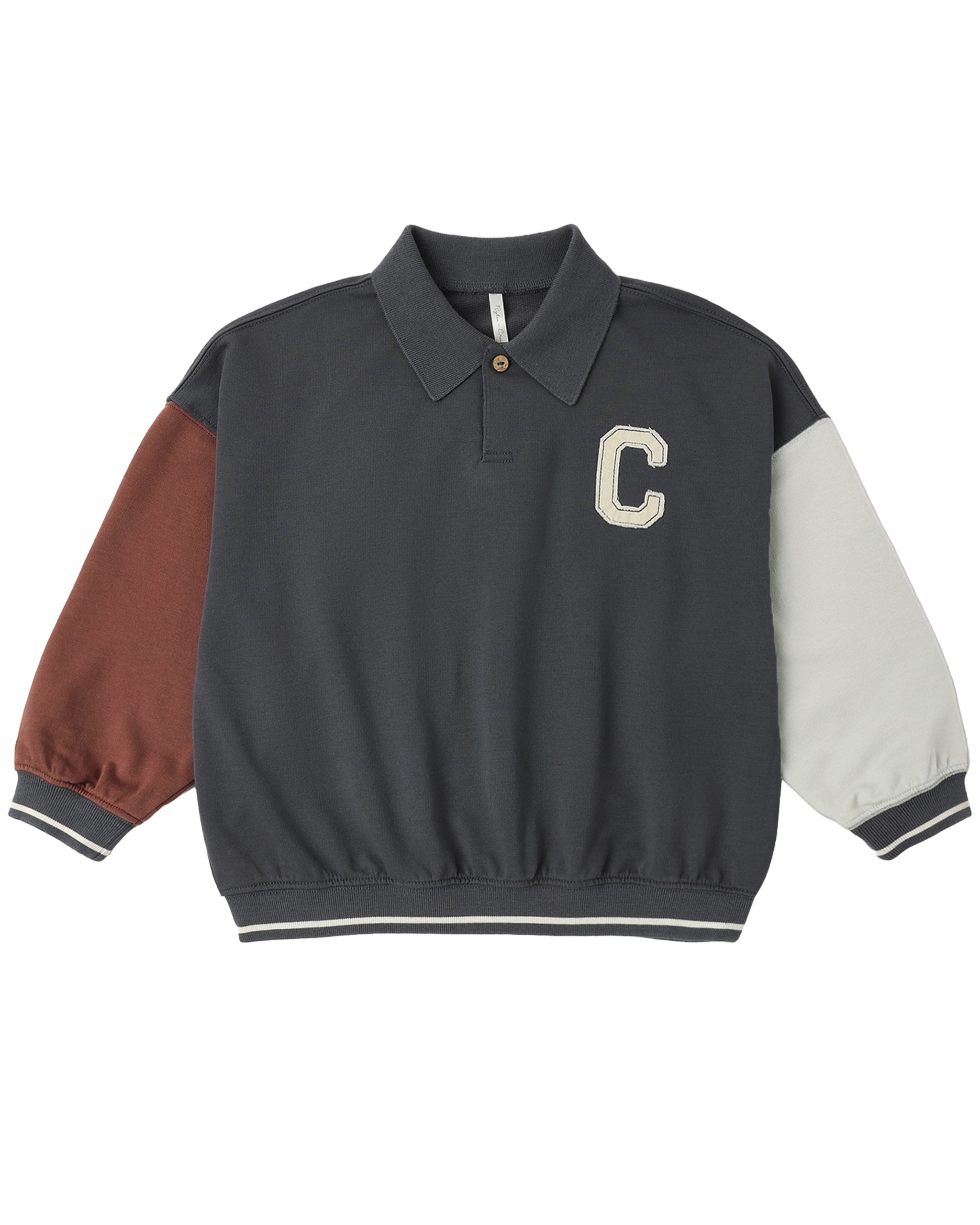 Rylee & Cru Collared colorblock sweatshirt