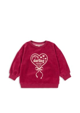 Konges Slojd Velour sangria sweatshirt