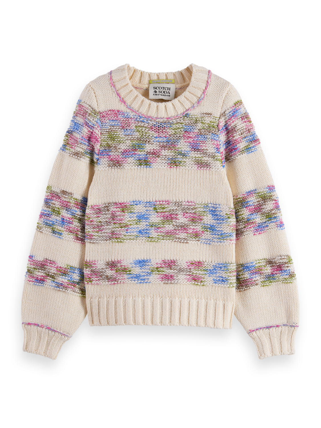 Scotch & Soda Multi Colored Rainbow Yarn Pullover