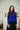 Zipper ribbed blue cardi by Luna Mae